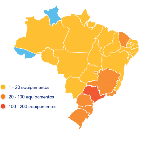 Mapa do suporte técnico